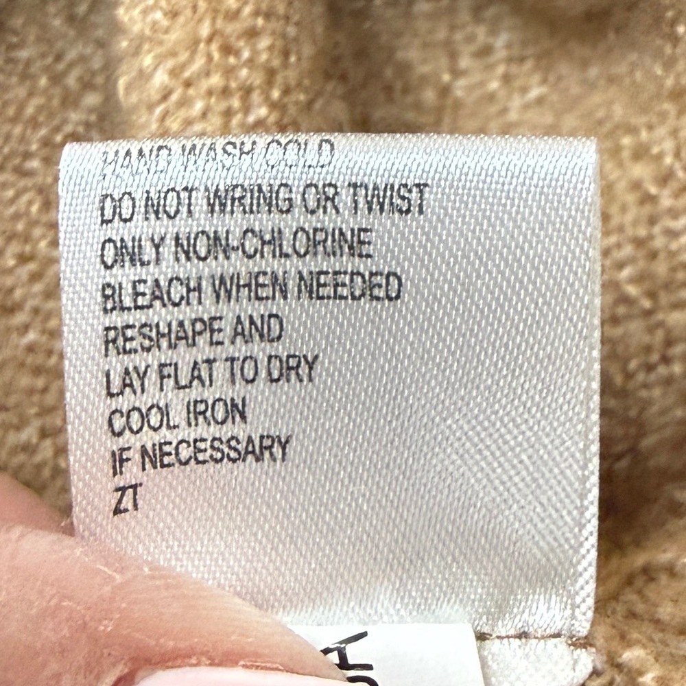 Alex Marie | Turtleneck Puff Sleeve Sweater | Camel Brown | Size M - Picture 6 of 10
